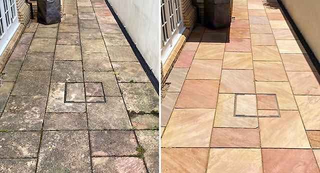 Patio cleaning transformation